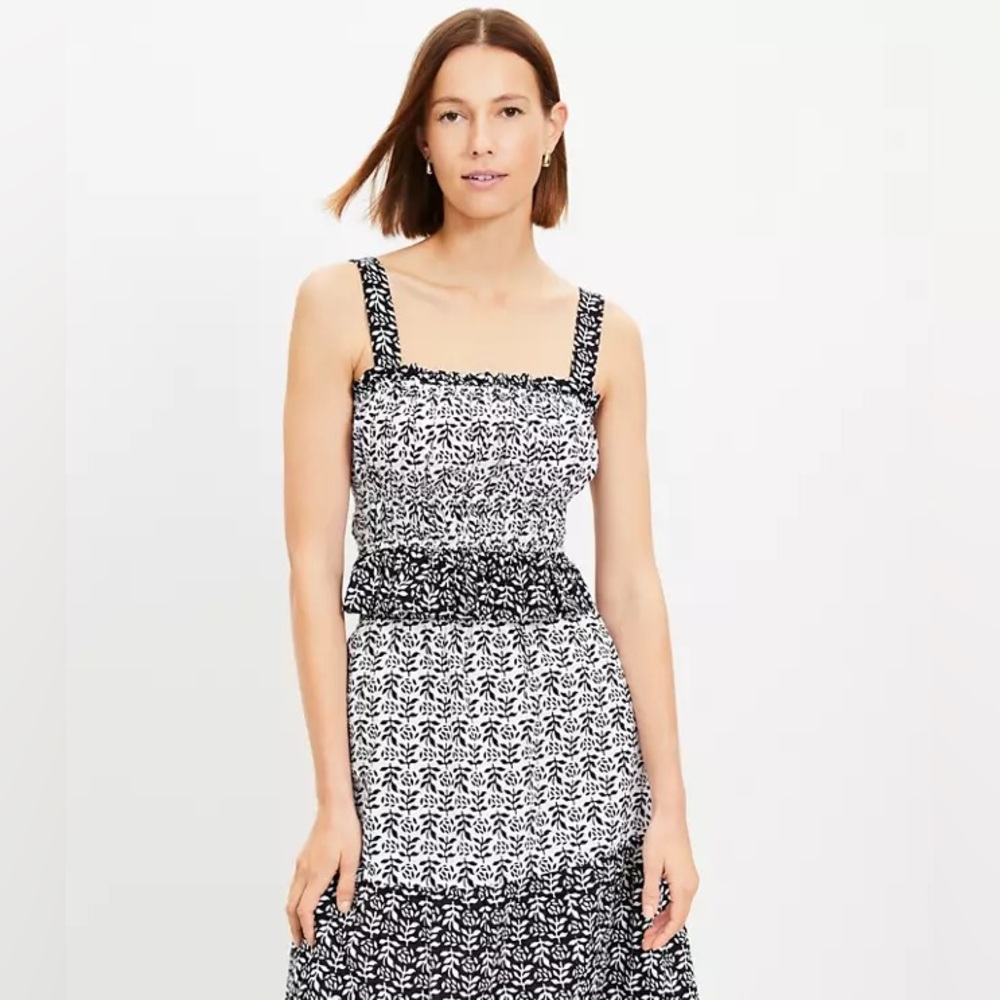 LOFT Black and White Skirt Set